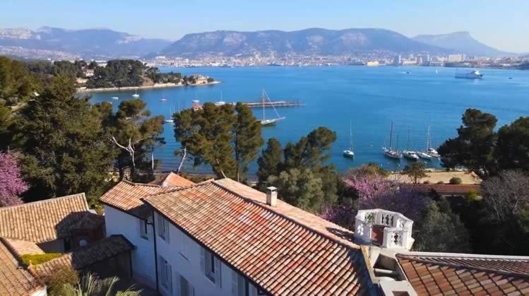 Villa-Chateau Les Terrasses, Tamaris, Vues Mer Exceptionnelles Au Calme, Mer Et Plage A 2Mn A Pied La Seyne-sur-Mer Exterior foto